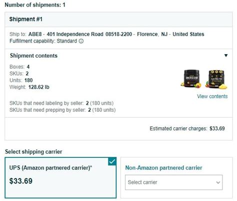 amazon fba shipping schedule